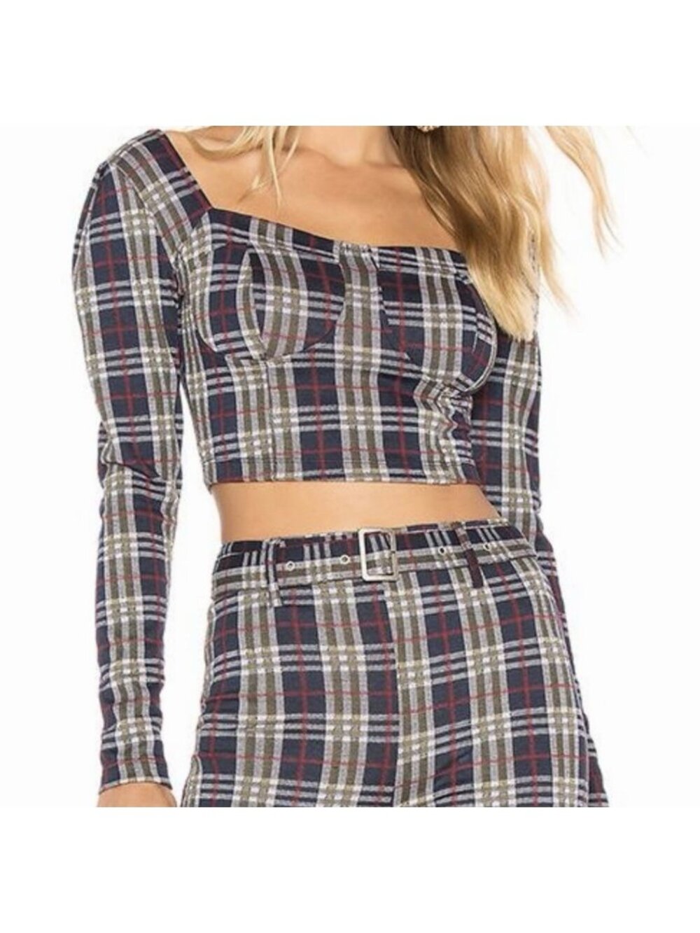 Free People Modern Love Plaid Crop Top 6
